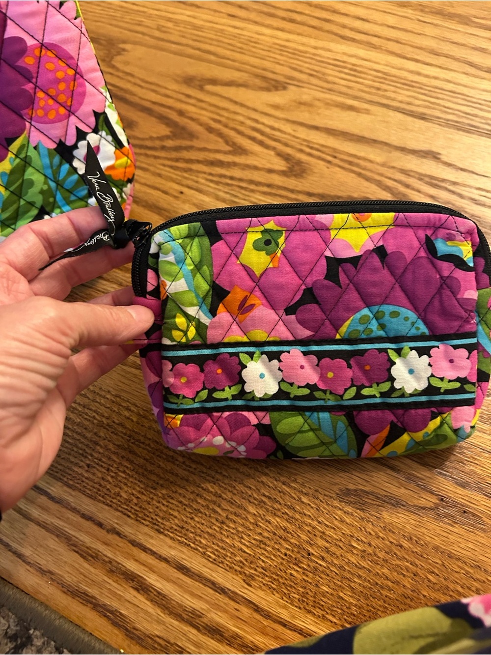 Vera Bradley Va Va Bloom tote, wallet, cosmetics bag - Picture 3 of 4